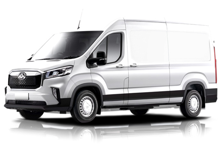 Modern Maxus electric van ideal for commercial deliveries.